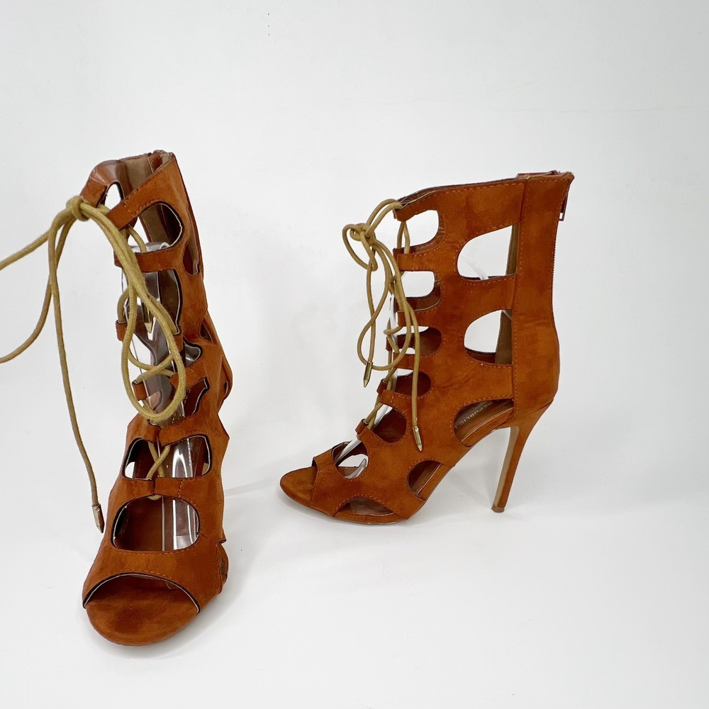 SHOE REPUBLIC LA Lace-Up Sandal Heel 7.5